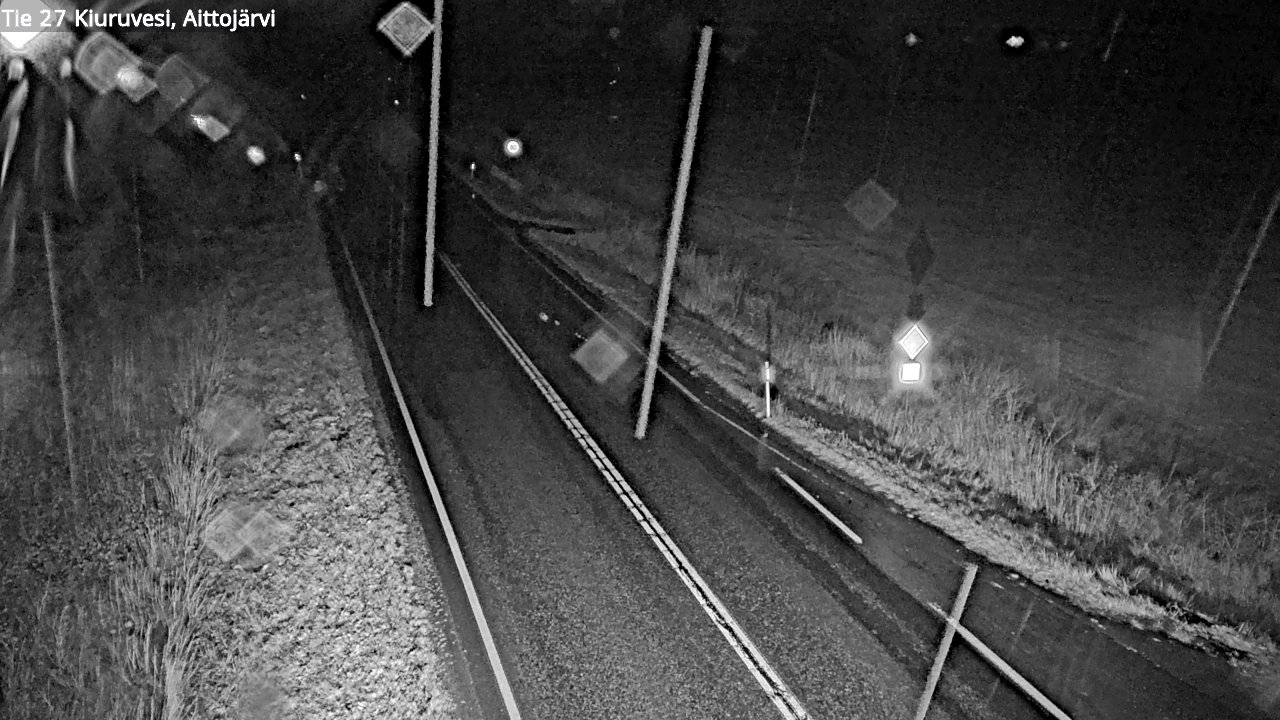 Weather Camera Image Väg 27 Kiuruvesi, Aittojärvi, Kiuruvesi, Pohjois-Savo