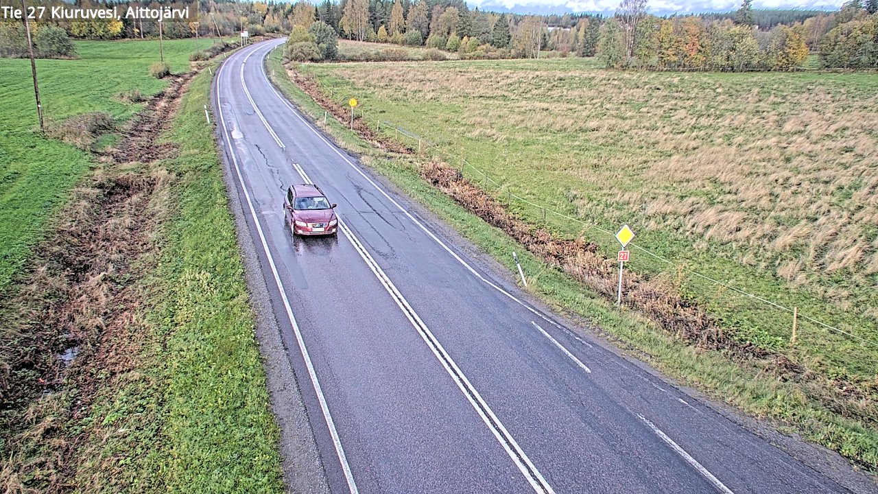 Weather Camera Image Road 27 Kiuruvesi, Aittojärvi, Kiuruvesi, Pohjois-Savo