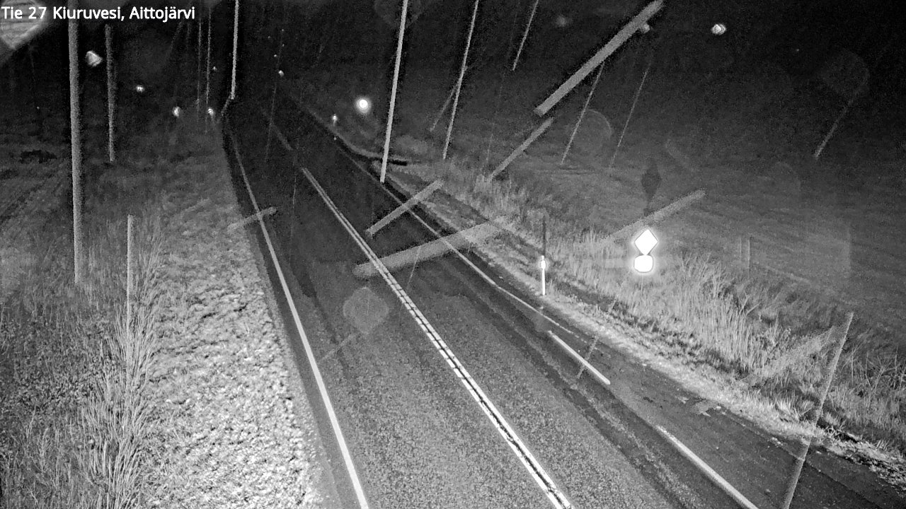 Weather Camera Image Väg 27 Kiuruvesi, Aittojärvi, Kiuruvesi, Pohjois-Savo