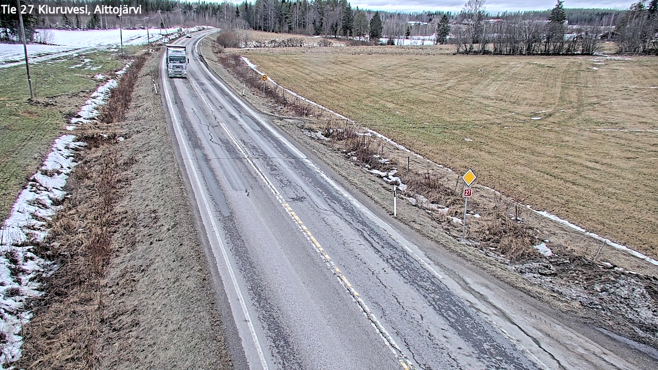 Weather Camera Image Road 27 Kiuruvesi, Aittojärvi, Kiuruvesi, Pohjois-Savo