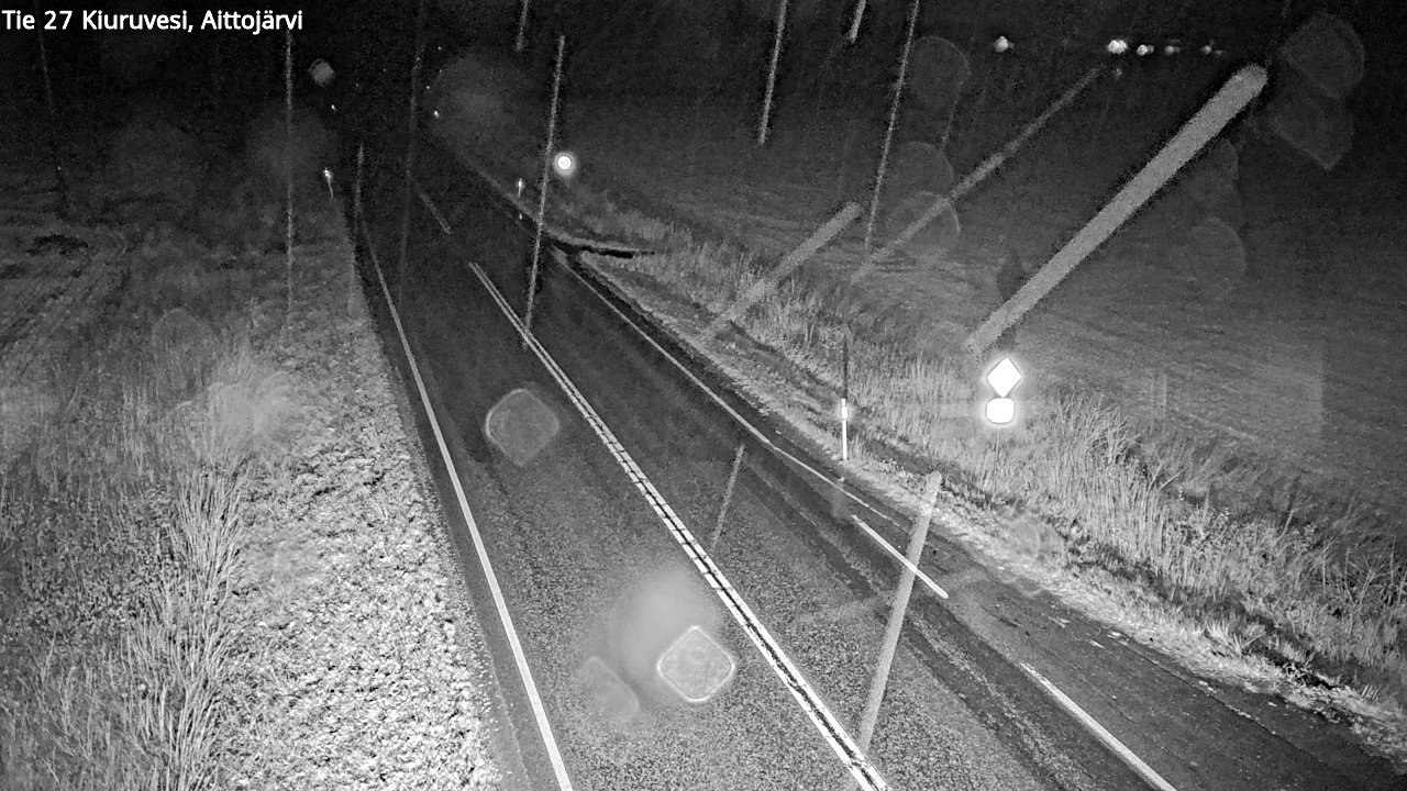 Weather Camera Image Väg 27 Kiuruvesi, Aittojärvi, Kiuruvesi, Pohjois-Savo