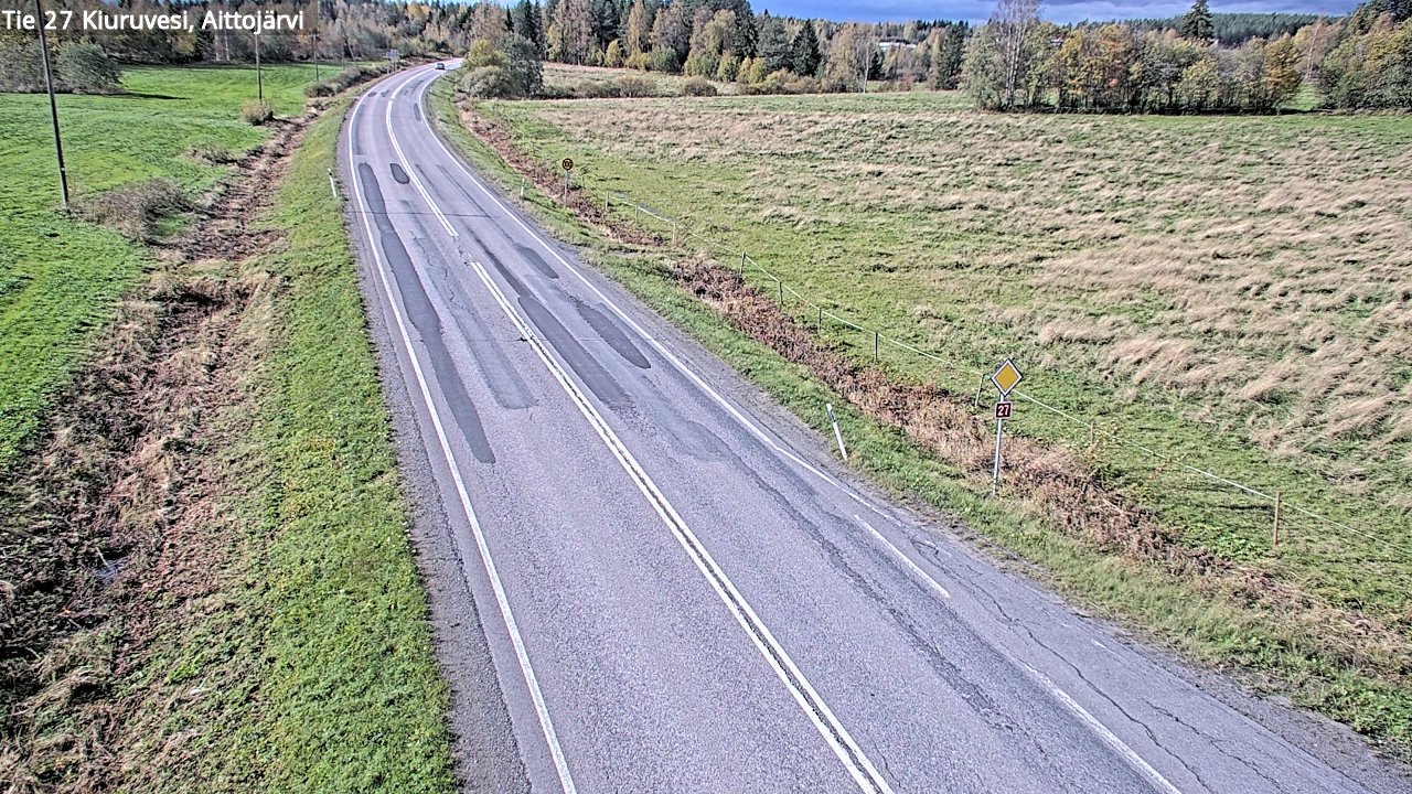 Weather Camera Image Road 27 Kiuruvesi, Aittojärvi, Kiuruvesi, Pohjois-Savo