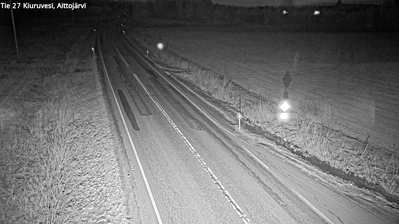Weather Camera Image Road 27 Kiuruvesi, Aittojärvi, Kiuruvesi, Pohjois-Savo