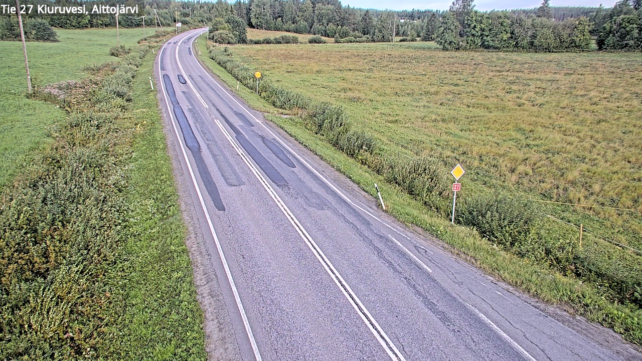 Weather Camera Image Väg 27 Kiuruvesi, Aittojärvi, Kiuruvesi, Pohjois-Savo