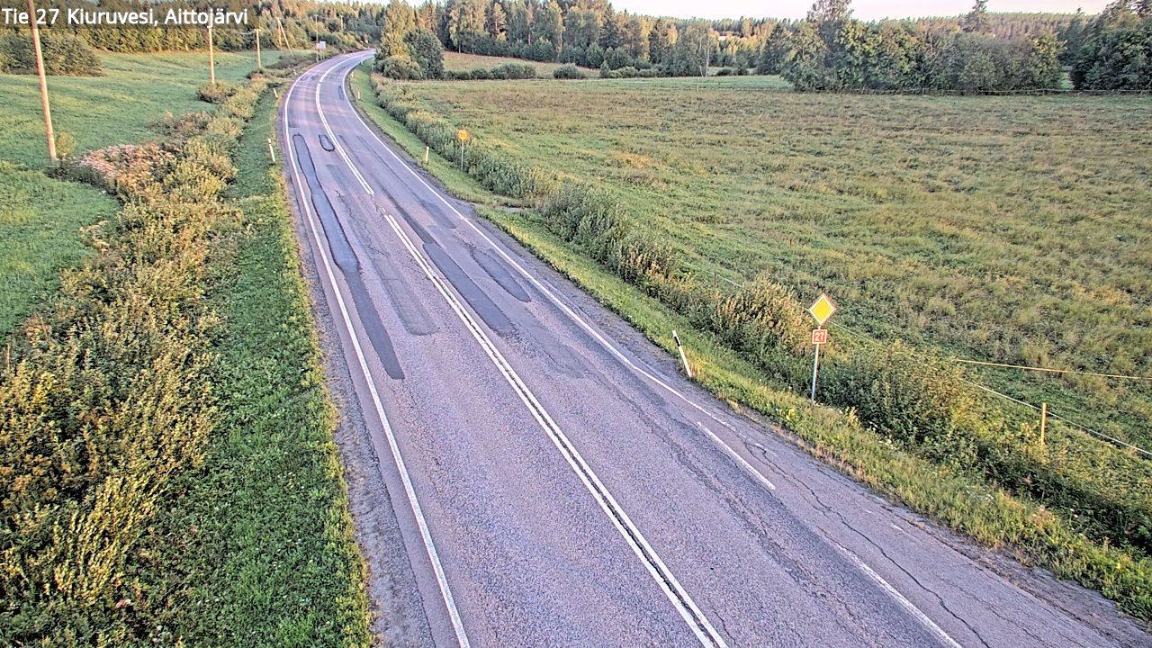 Weather Camera Image Road 27 Kiuruvesi, Aittojärvi, Kiuruvesi, Pohjois-Savo