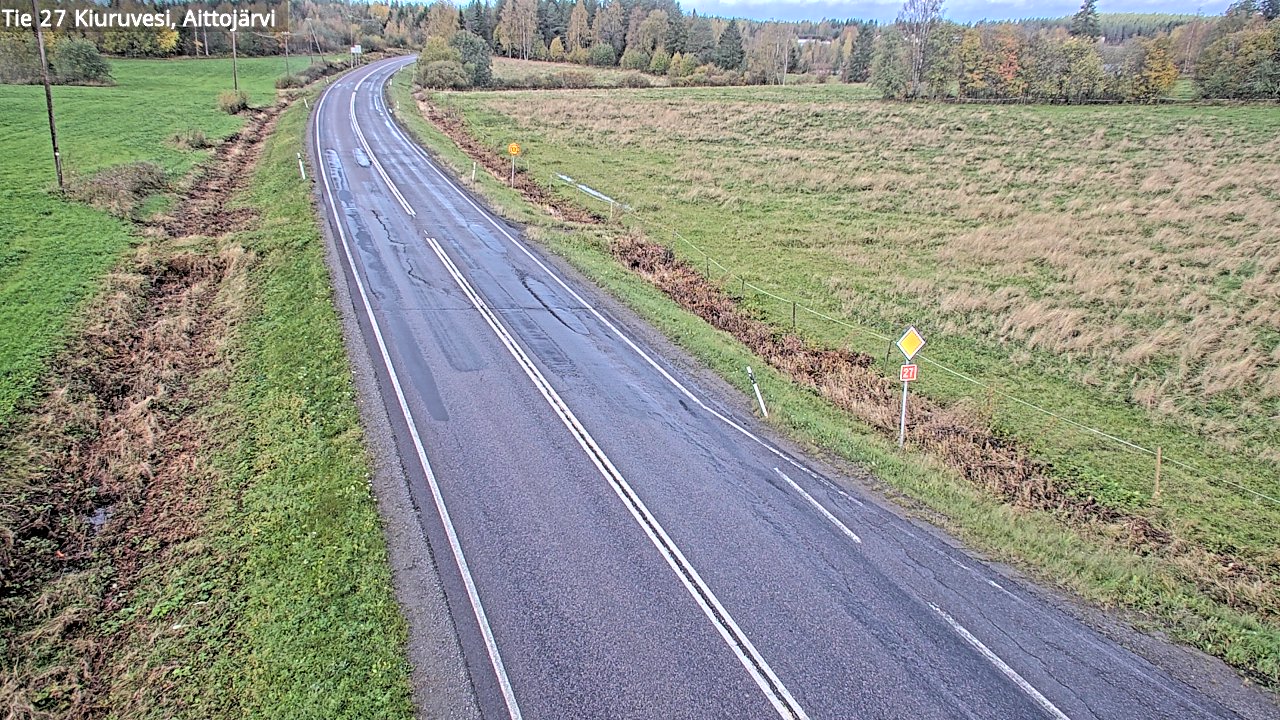 Weather Camera Image Road 27 Kiuruvesi, Aittojärvi, Kiuruvesi, Pohjois-Savo