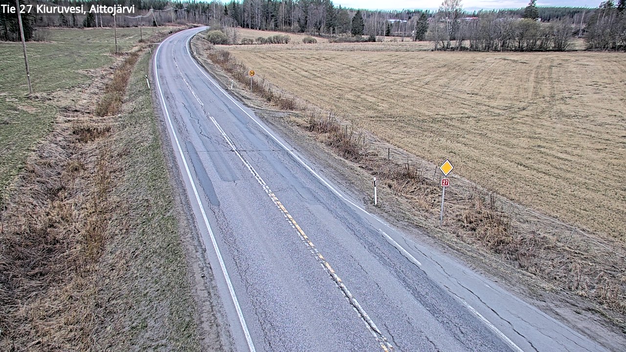 Weather Camera Image Road 27 Kiuruvesi, Aittojärvi, Kiuruvesi, Pohjois-Savo