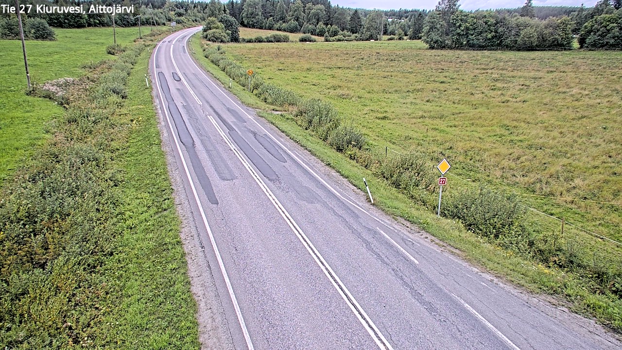 Weather Camera Image Road 27 Kiuruvesi, Aittojärvi, Kiuruvesi, Pohjois-Savo