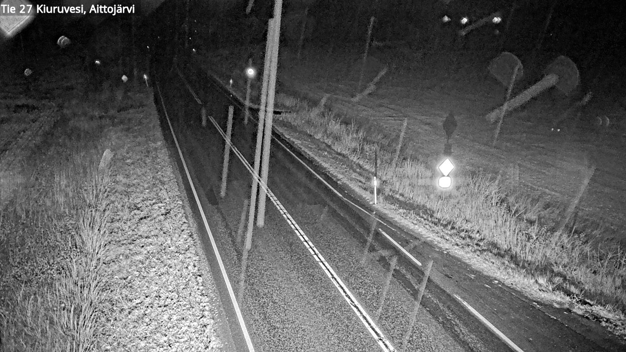 Weather Camera Image Väg 27 Kiuruvesi, Aittojärvi, Kiuruvesi, Pohjois-Savo