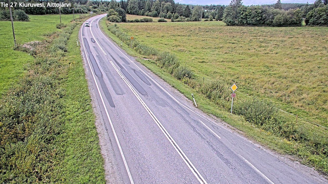 Weather Camera Image Road 27 Kiuruvesi, Aittojärvi, Kiuruvesi, Pohjois-Savo