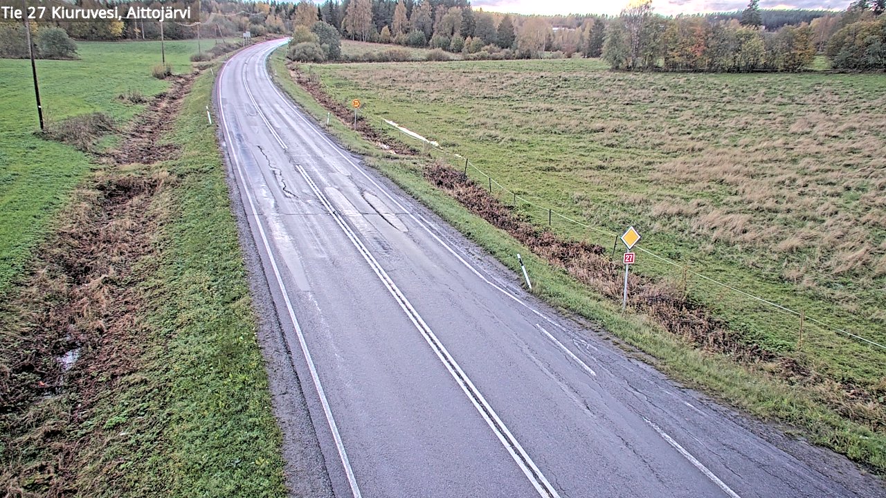 Weather Camera Image Road 27 Kiuruvesi, Aittojärvi, Kiuruvesi, Pohjois-Savo