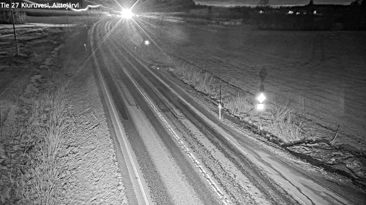 Weather Camera Image Väg 27 Kiuruvesi, Aittojärvi, Kiuruvesi, Pohjois-Savo