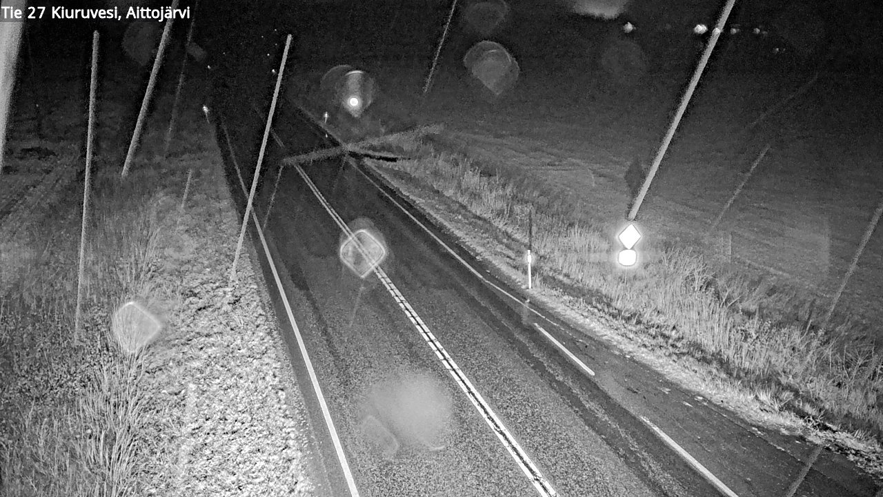 Weather Camera Image Väg 27 Kiuruvesi, Aittojärvi, Kiuruvesi, Pohjois-Savo