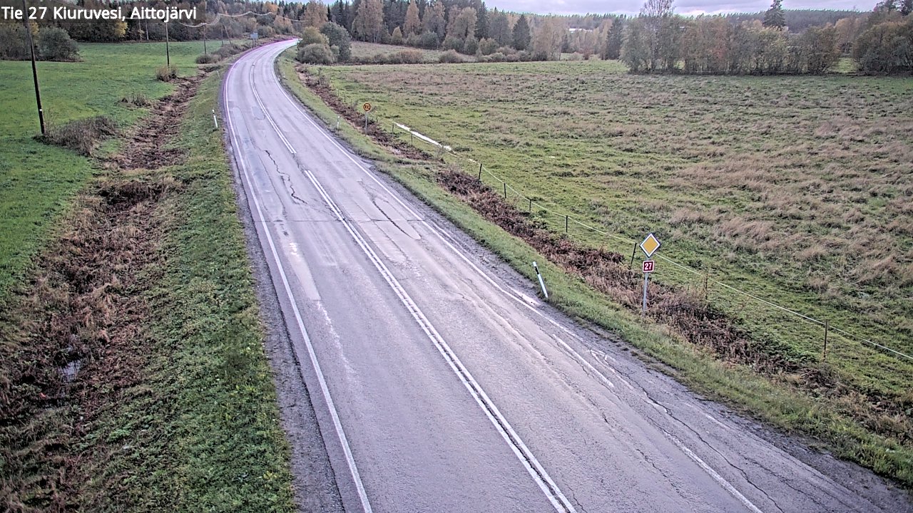 Weather Camera Image Road 27 Kiuruvesi, Aittojärvi, Kiuruvesi, Pohjois-Savo