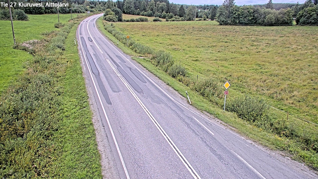 Weather Camera Image Road 27 Kiuruvesi, Aittojärvi, Kiuruvesi, Pohjois-Savo