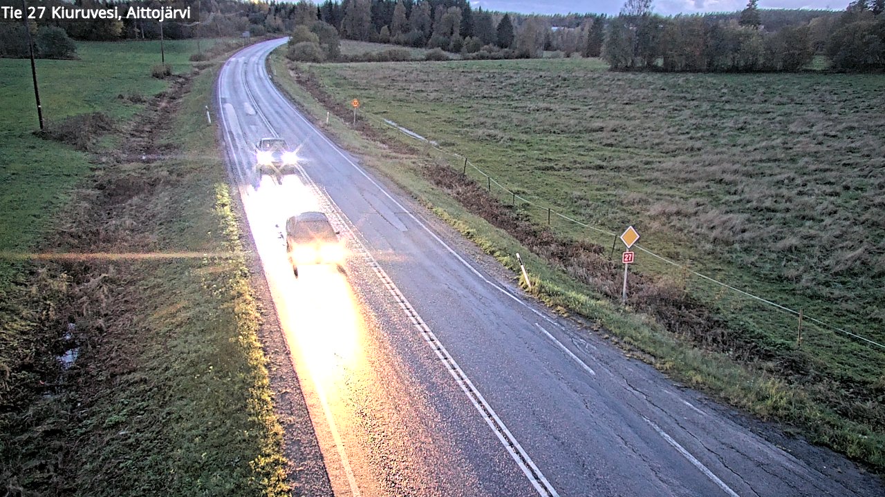 Weather Camera Image Road 27 Kiuruvesi, Aittojärvi, Kiuruvesi, Pohjois-Savo