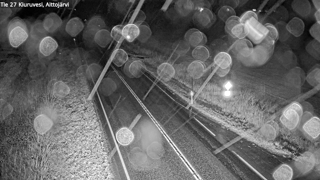 Weather Camera Image Väg 27 Kiuruvesi, Aittojärvi, Kiuruvesi, Pohjois-Savo