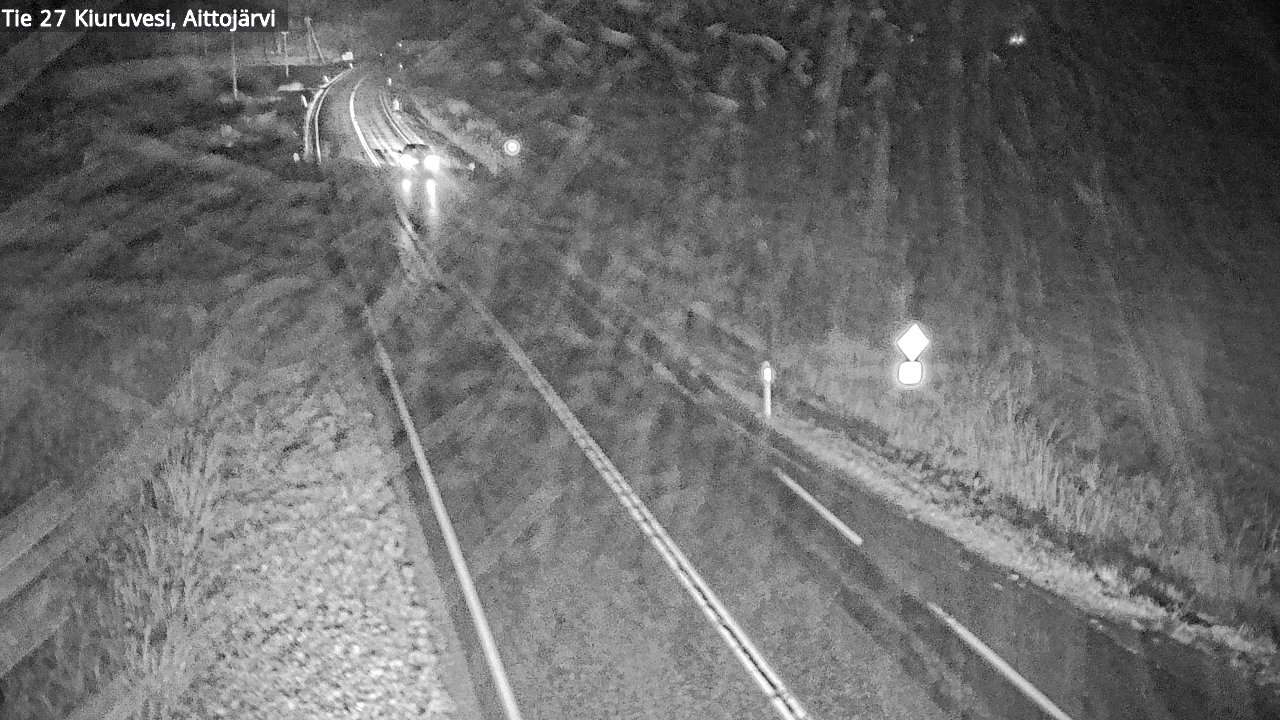 Weather Camera Image Road 27 Kiuruvesi, Aittojärvi, Kiuruvesi, Pohjois-Savo