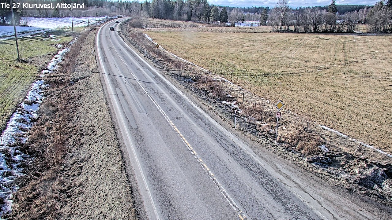 Weather Camera Image Road 27 Kiuruvesi, Aittojärvi, Kiuruvesi, Pohjois-Savo