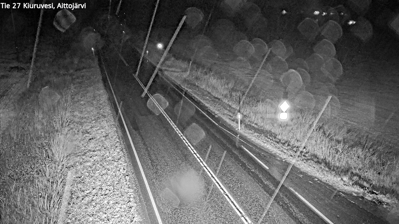 Weather Camera Image Väg 27 Kiuruvesi, Aittojärvi, Kiuruvesi, Pohjois-Savo