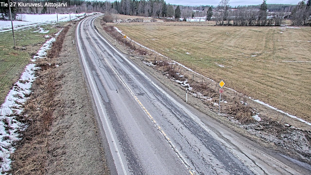 Weather Camera Image Road 27 Kiuruvesi, Aittojärvi, Kiuruvesi, Pohjois-Savo