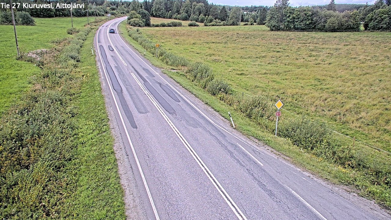 Weather Camera Image Road 27 Kiuruvesi, Aittojärvi, Kiuruvesi, Pohjois-Savo