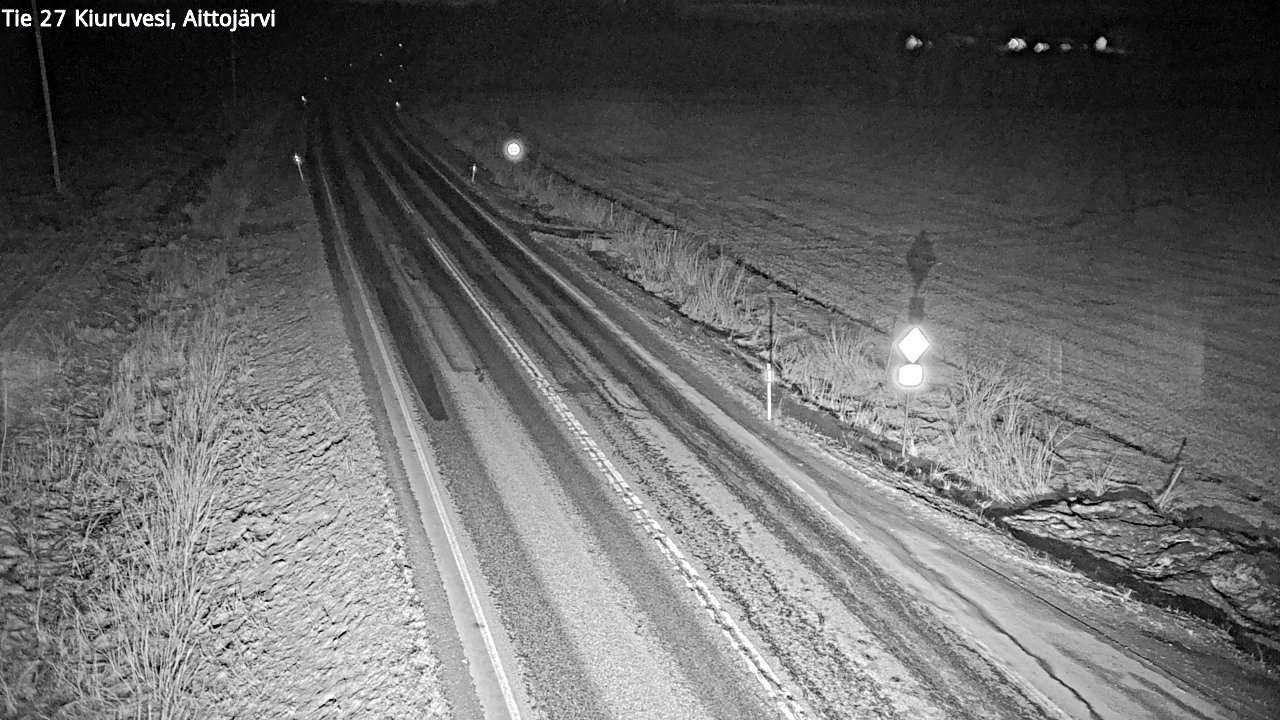 Weather Camera Image Väg 27 Kiuruvesi, Aittojärvi, Kiuruvesi, Pohjois-Savo