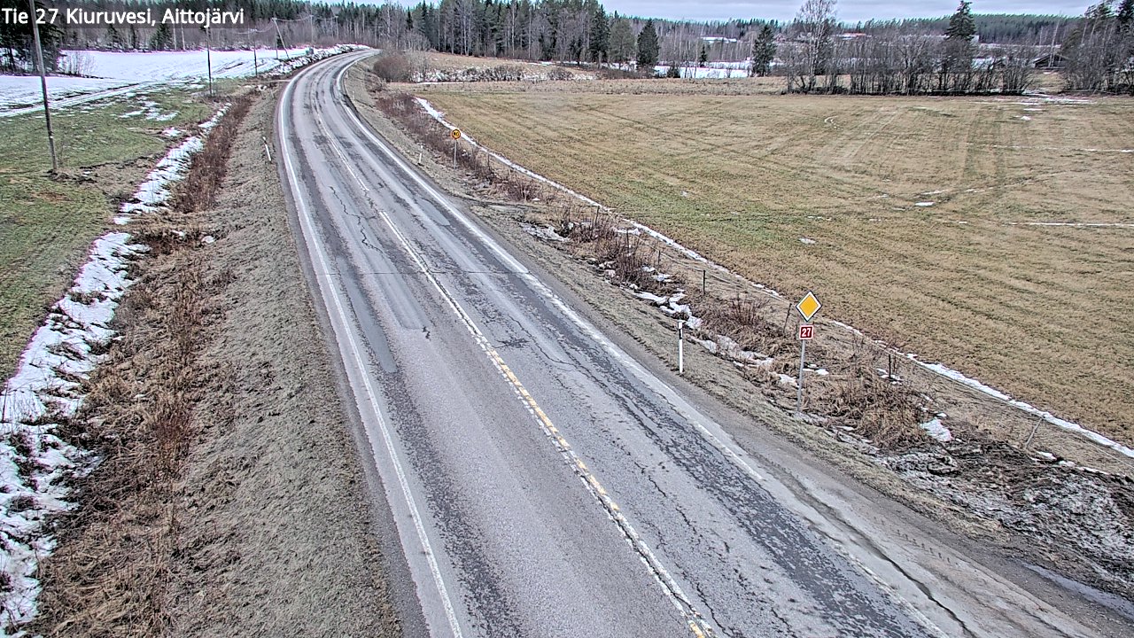 Weather Camera Image Road 27 Kiuruvesi, Aittojärvi, Kiuruvesi, Pohjois-Savo