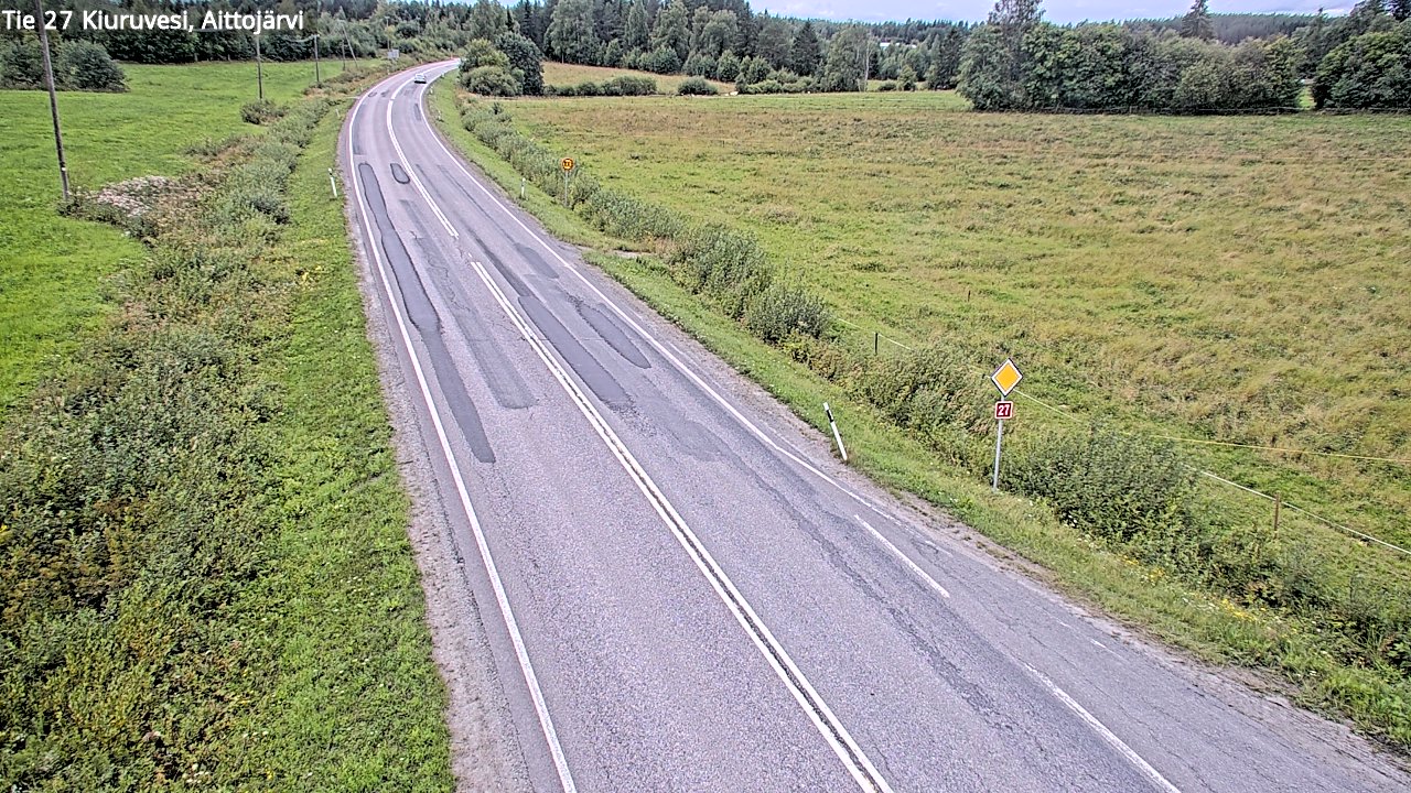Weather Camera Image Road 27 Kiuruvesi, Aittojärvi, Kiuruvesi, Pohjois-Savo