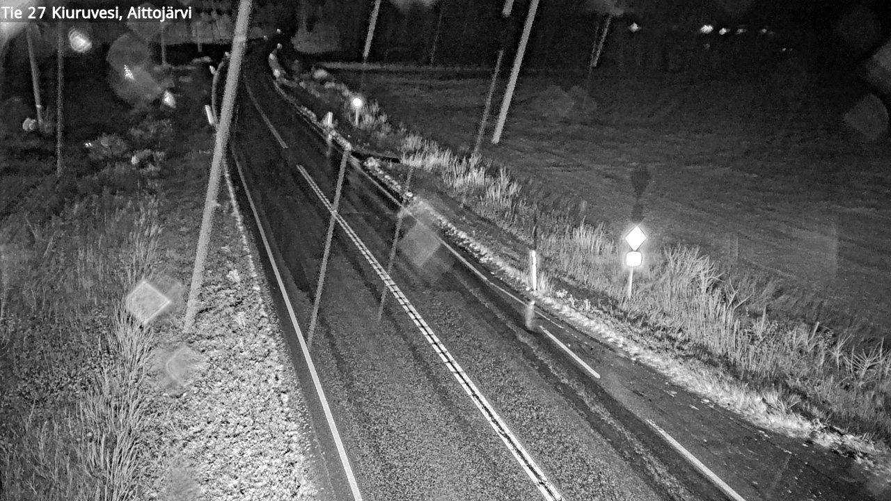 Weather Camera Image Väg 27 Kiuruvesi, Aittojärvi, Kiuruvesi, Pohjois-Savo