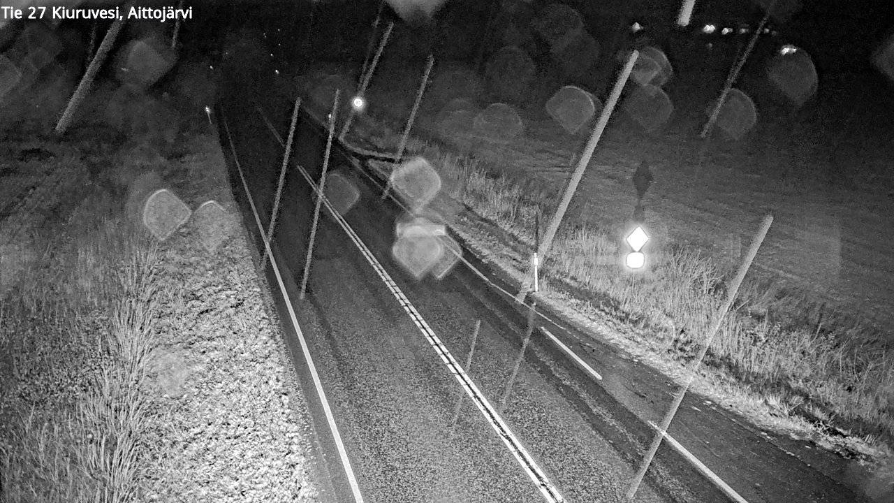Weather Camera Image Väg 27 Kiuruvesi, Aittojärvi, Kiuruvesi, Pohjois-Savo