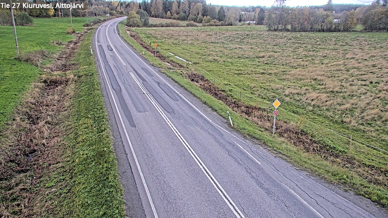 Weather Camera Image Road 27 Kiuruvesi, Aittojärvi, Kiuruvesi, Pohjois-Savo
