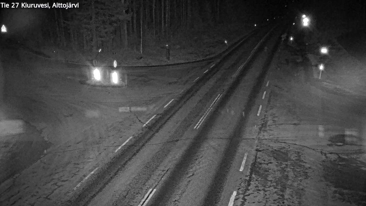 Weather Camera Image Väg 27 Kiuruvesi, Aittojärvi, Kiuruvesi, Pohjois-Savo