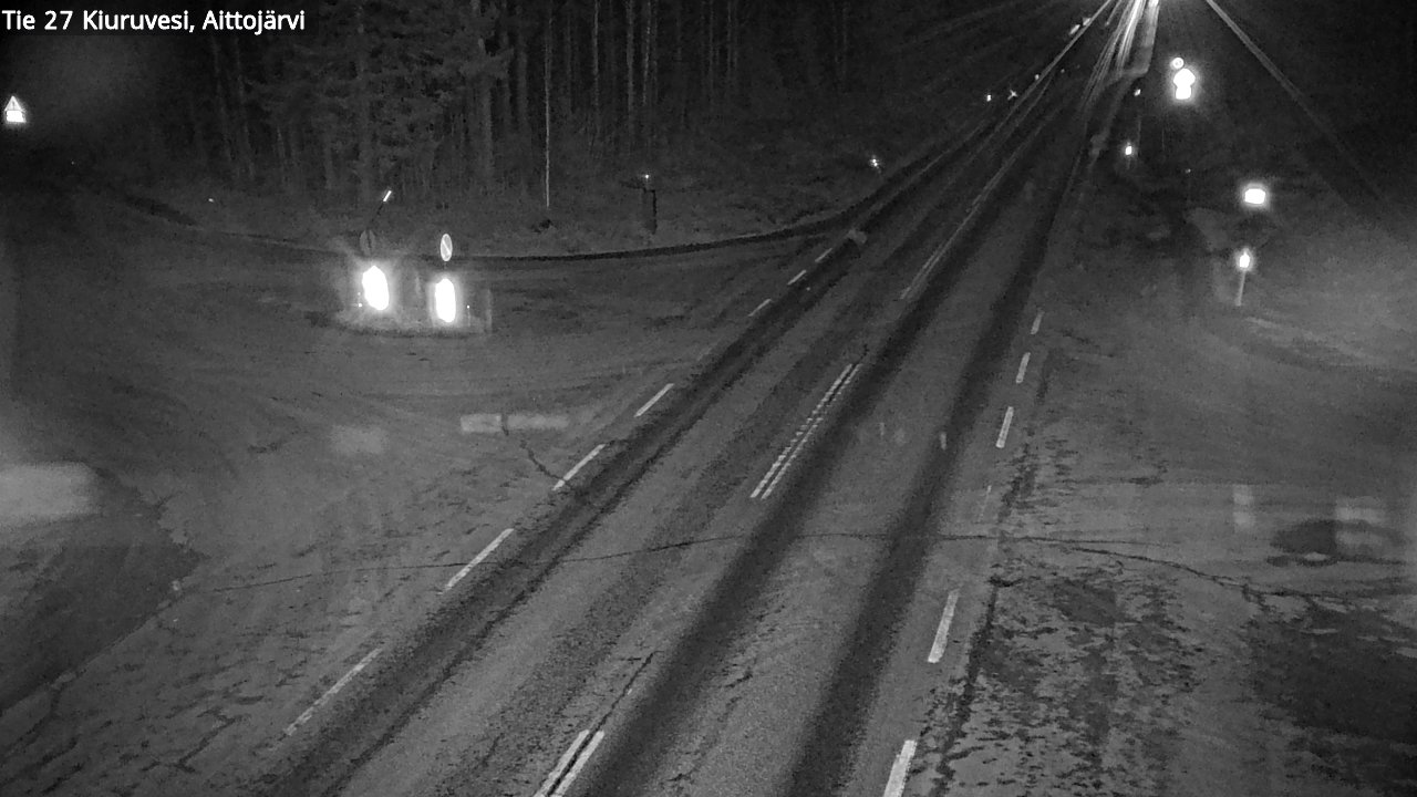 Weather Camera Image Väg 27 Kiuruvesi, Aittojärvi, Kiuruvesi, Pohjois-Savo