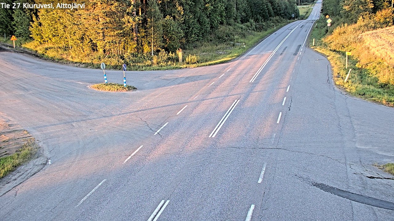 Weather Camera Image Väg 27 Kiuruvesi, Aittojärvi, Kiuruvesi, Pohjois-Savo