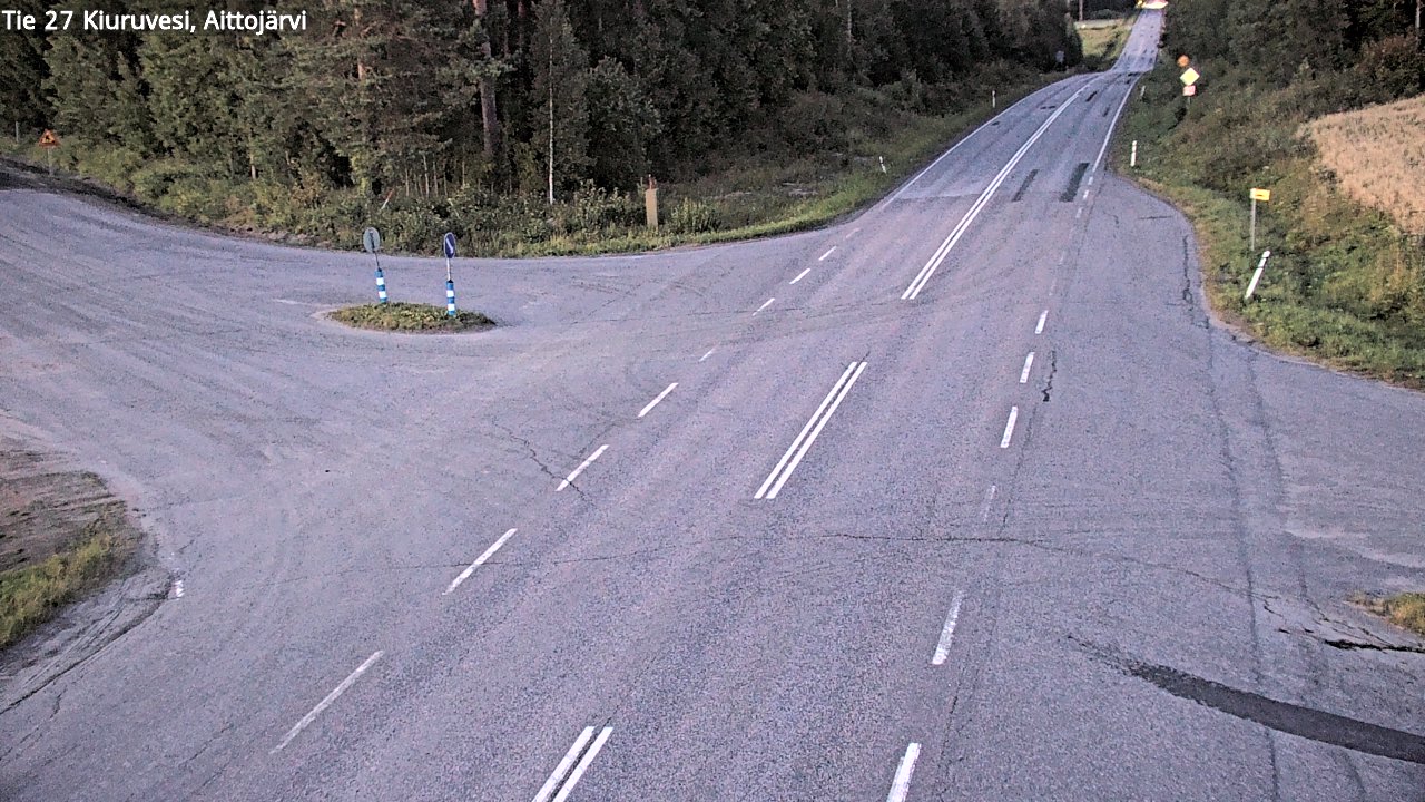 Weather Camera Image Väg 27 Kiuruvesi, Aittojärvi, Kiuruvesi, Pohjois-Savo