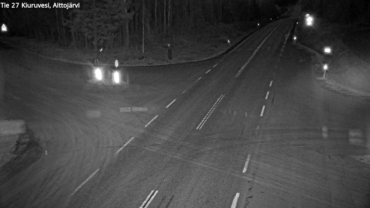 Weather Camera Image Väg 27 Kiuruvesi, Aittojärvi, Kiuruvesi, Pohjois-Savo