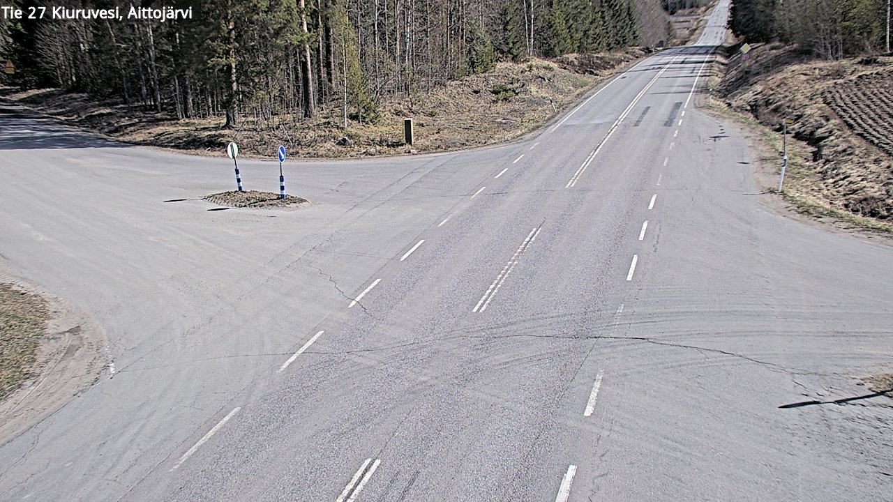 Weather Camera Image Road 27 Kiuruvesi, Aittojärvi, Kiuruvesi, Pohjois-Savo
