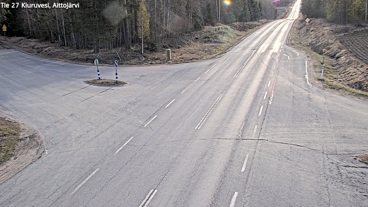 Weather Camera Image Road 27 Kiuruvesi, Aittojärvi, Kiuruvesi, Pohjois-Savo