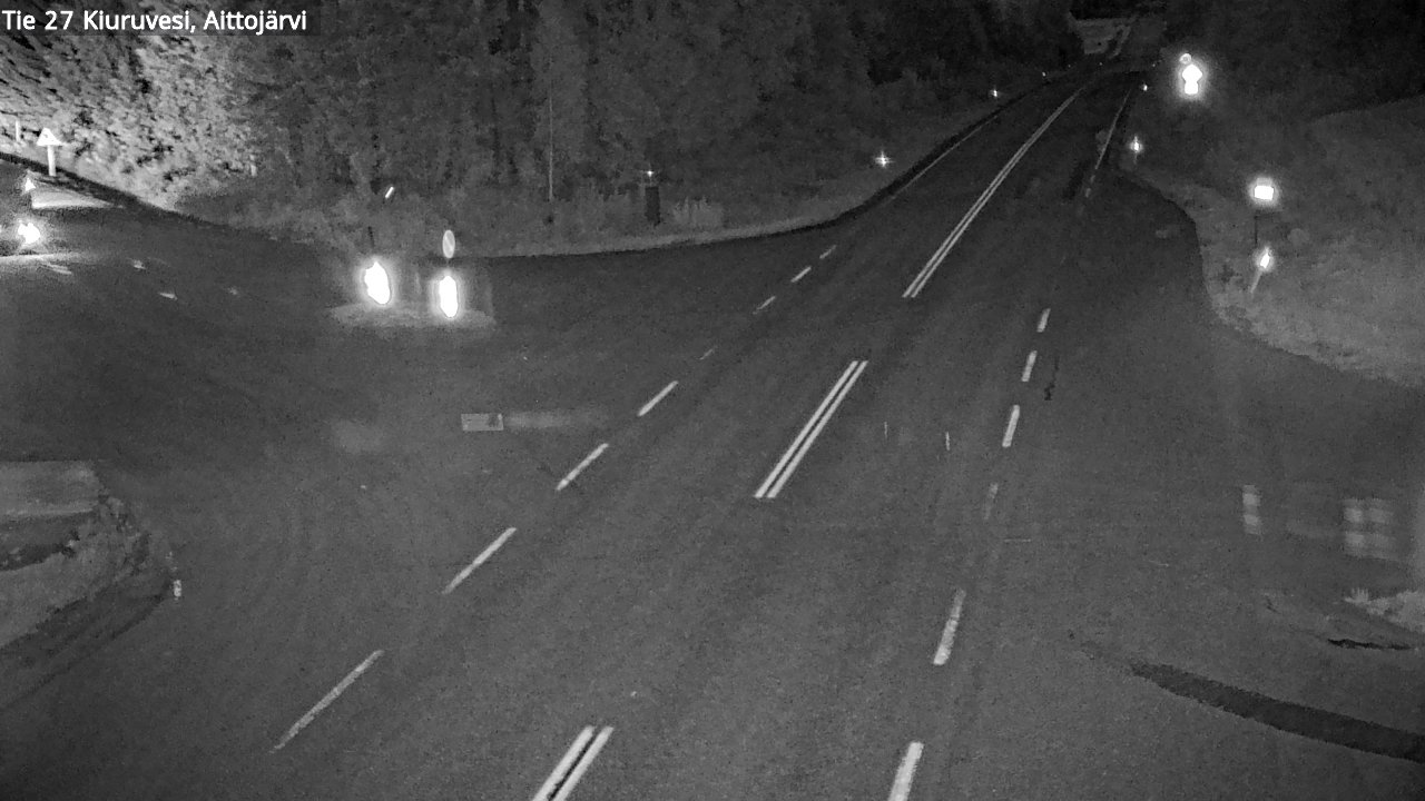 Weather Camera Image Väg 27 Kiuruvesi, Aittojärvi, Kiuruvesi, Pohjois-Savo