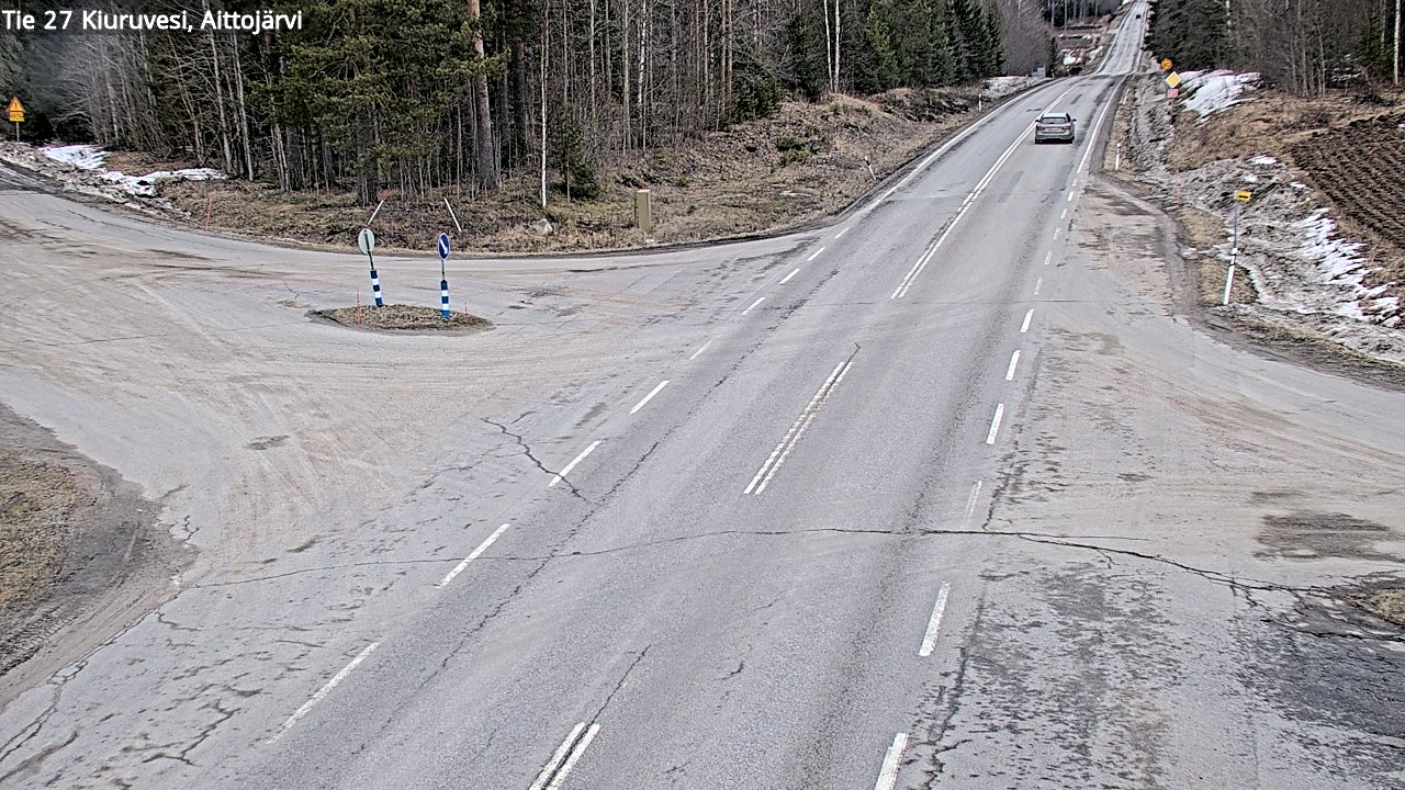 Weather Camera Image Road 27 Kiuruvesi, Aittojärvi, Kiuruvesi, Pohjois-Savo