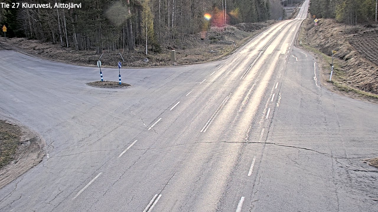 Weather Camera Image Road 27 Kiuruvesi, Aittojärvi, Kiuruvesi, Pohjois-Savo