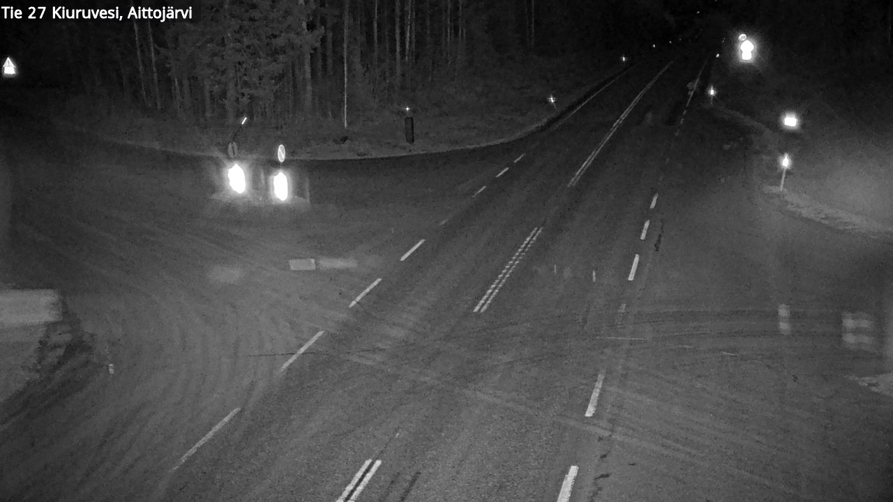 Weather Camera Image Väg 27 Kiuruvesi, Aittojärvi, Kiuruvesi, Pohjois-Savo