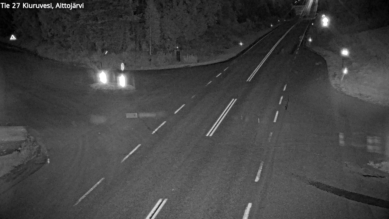Weather Camera Image Väg 27 Kiuruvesi, Aittojärvi, Kiuruvesi, Pohjois-Savo