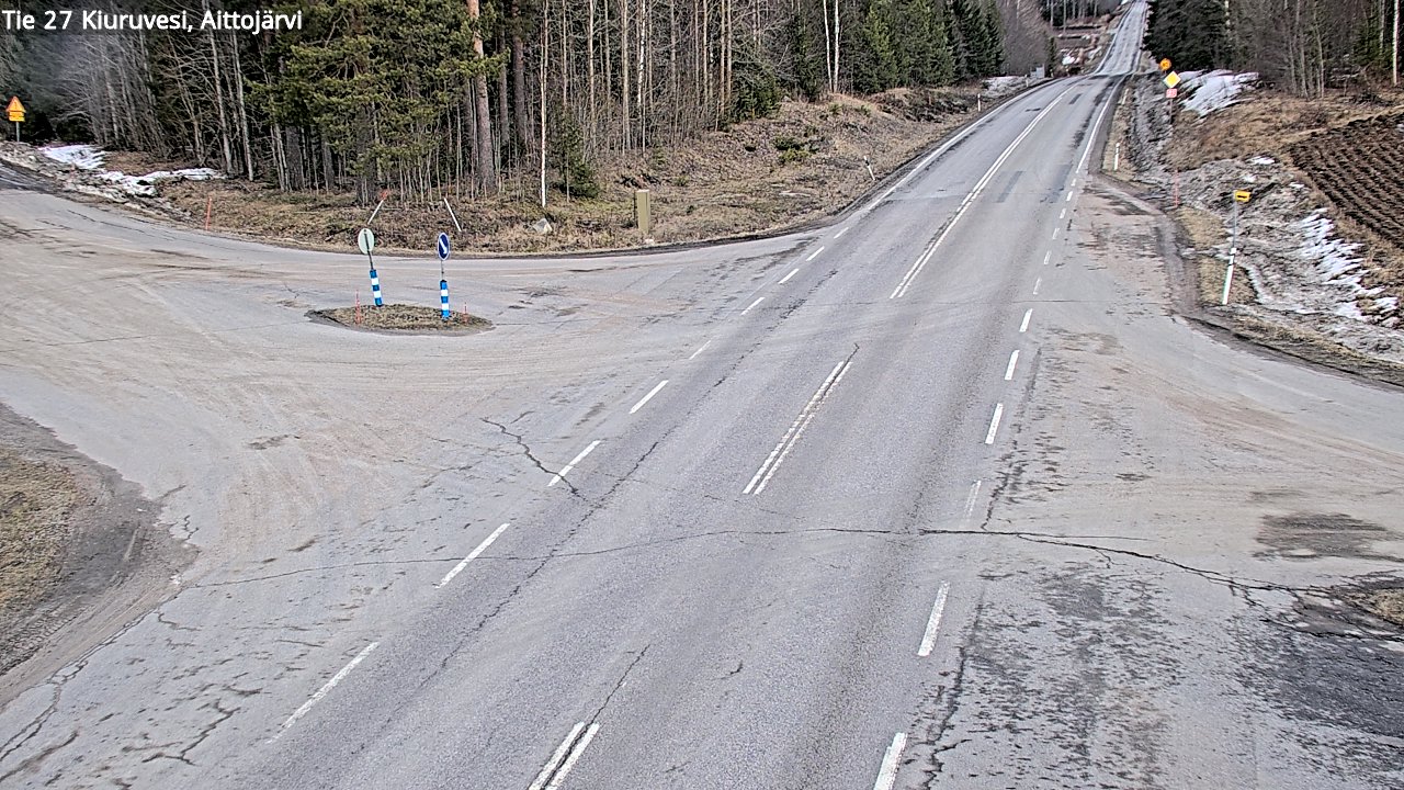 Weather Camera Image Road 27 Kiuruvesi, Aittojärvi, Kiuruvesi, Pohjois-Savo