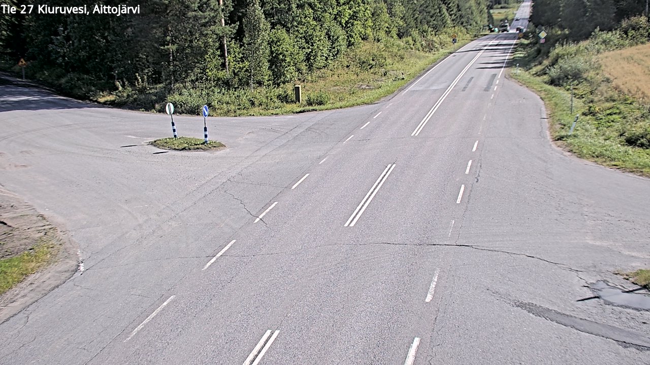 Weather Camera Image Väg 27 Kiuruvesi, Aittojärvi, Kiuruvesi, Pohjois-Savo