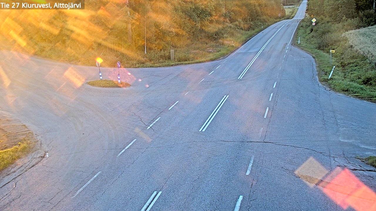 Weather Camera Image Väg 27 Kiuruvesi, Aittojärvi, Kiuruvesi, Pohjois-Savo
