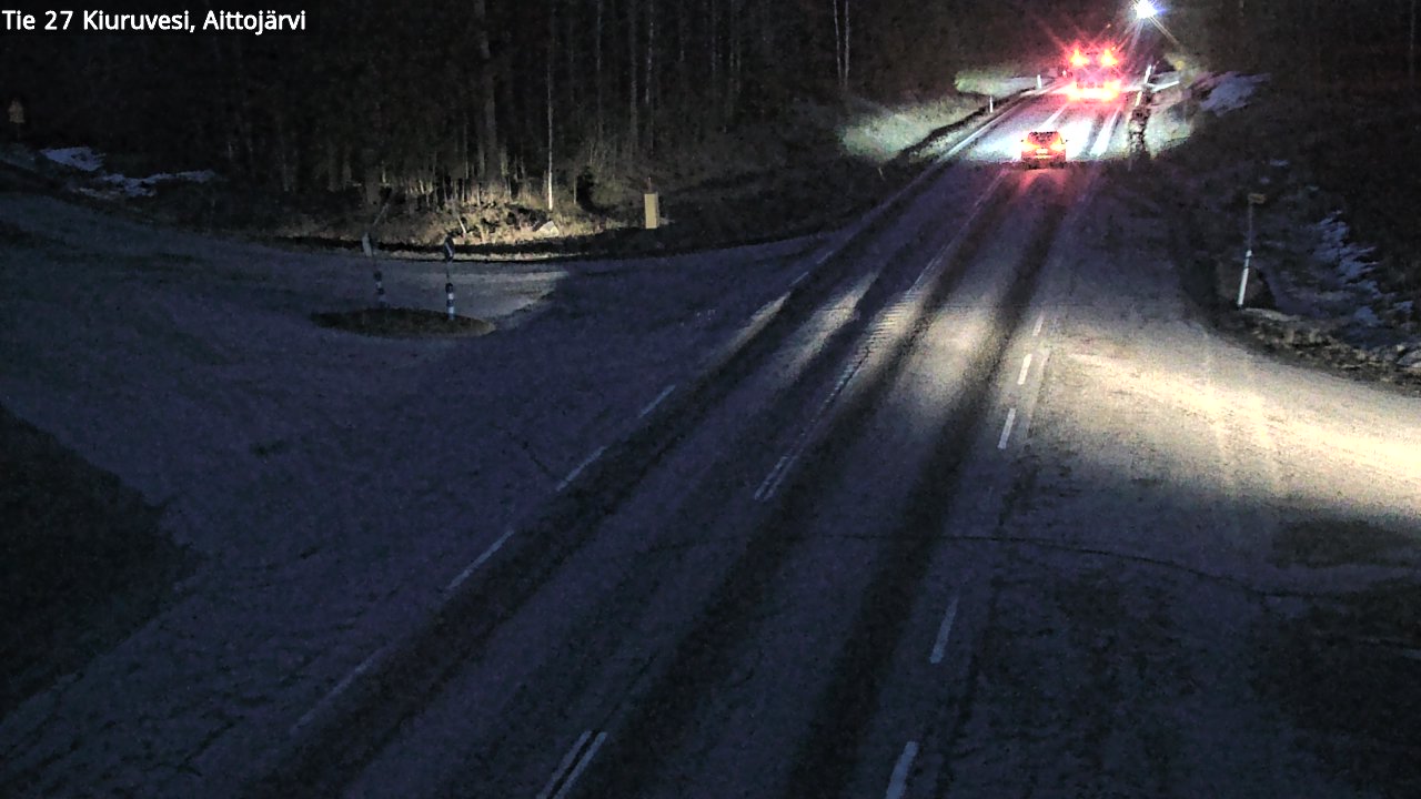 Weather Camera Image Väg 27 Kiuruvesi, Aittojärvi, Kiuruvesi, Pohjois-Savo