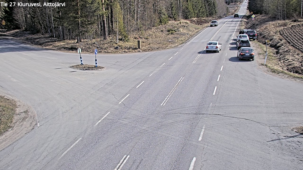 Weather Camera Image Road 27 Kiuruvesi, Aittojärvi, Kiuruvesi, Pohjois-Savo