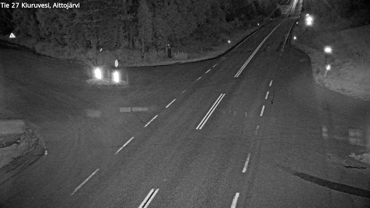Weather Camera Image Väg 27 Kiuruvesi, Aittojärvi, Kiuruvesi, Pohjois-Savo